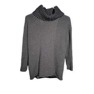 CAbi Fergie Split Turtleneck Striped Sweater 3167 Size XXS